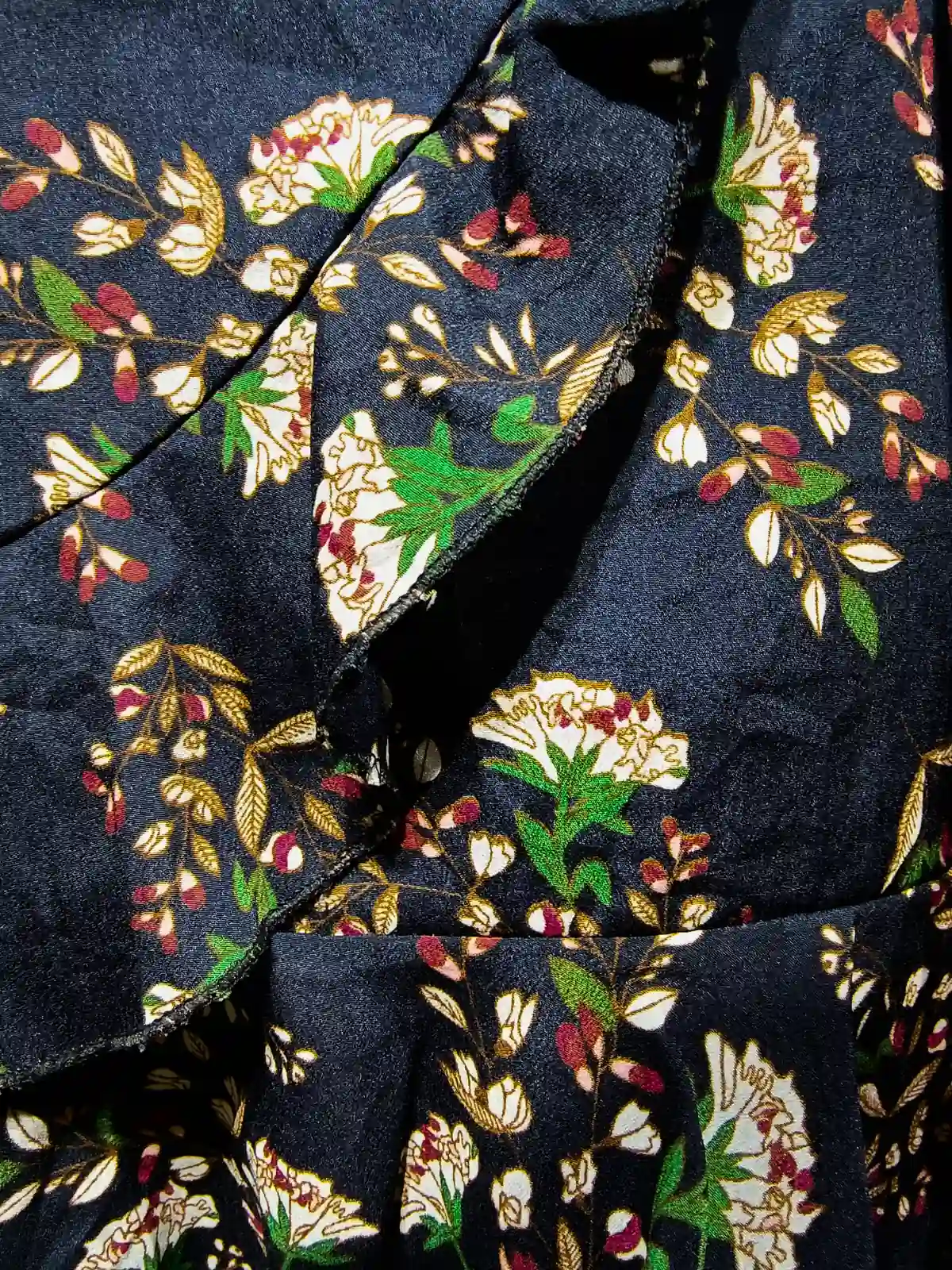 Navy Floral Wrap Skirt - N/A bottoms available at theGirlyZone Kampala